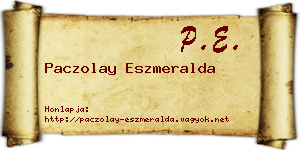 Paczolay Eszmeralda névjegykártya